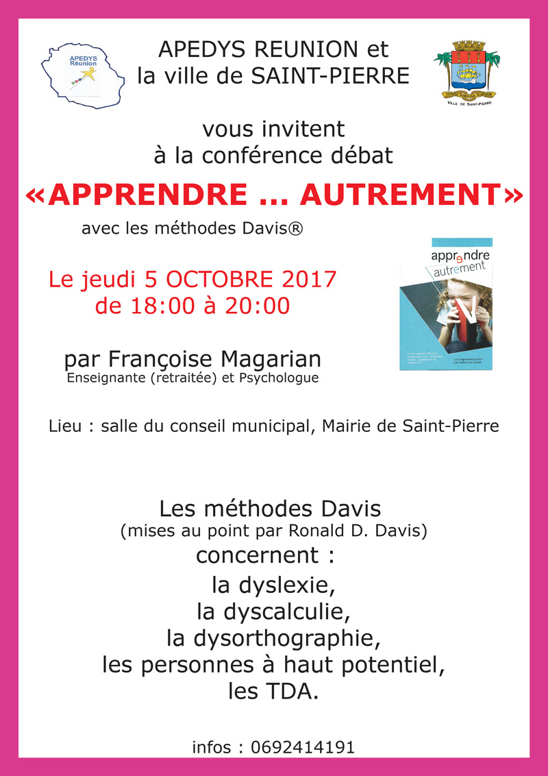 Affiche de la conférence apprendre autrement