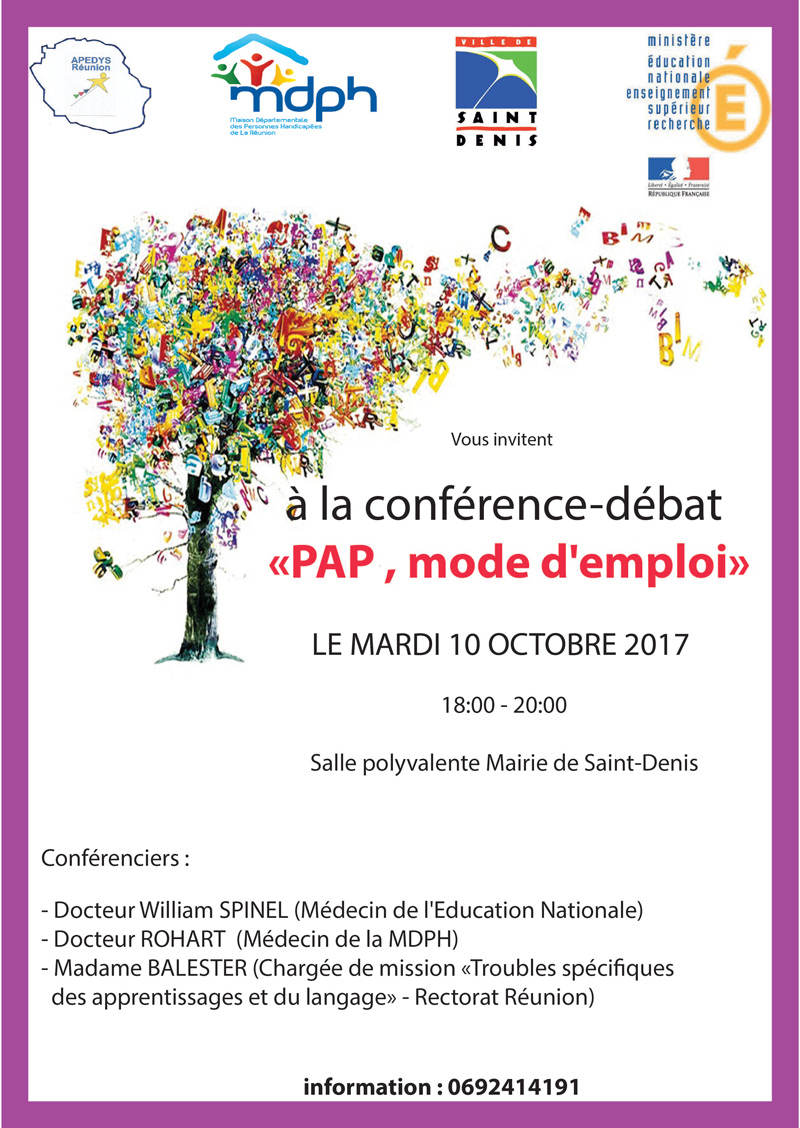 Affiche conférence PAP mode d'emploi